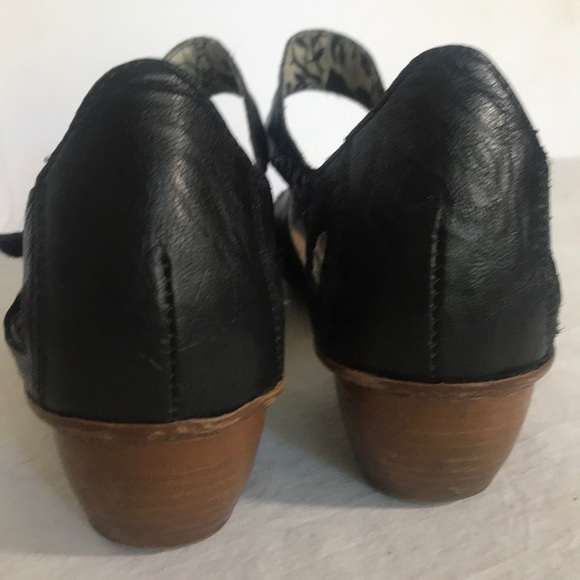 “RIEKER” Blue Leather Studded Heeled Mary Janes. - Picture 7 of 14